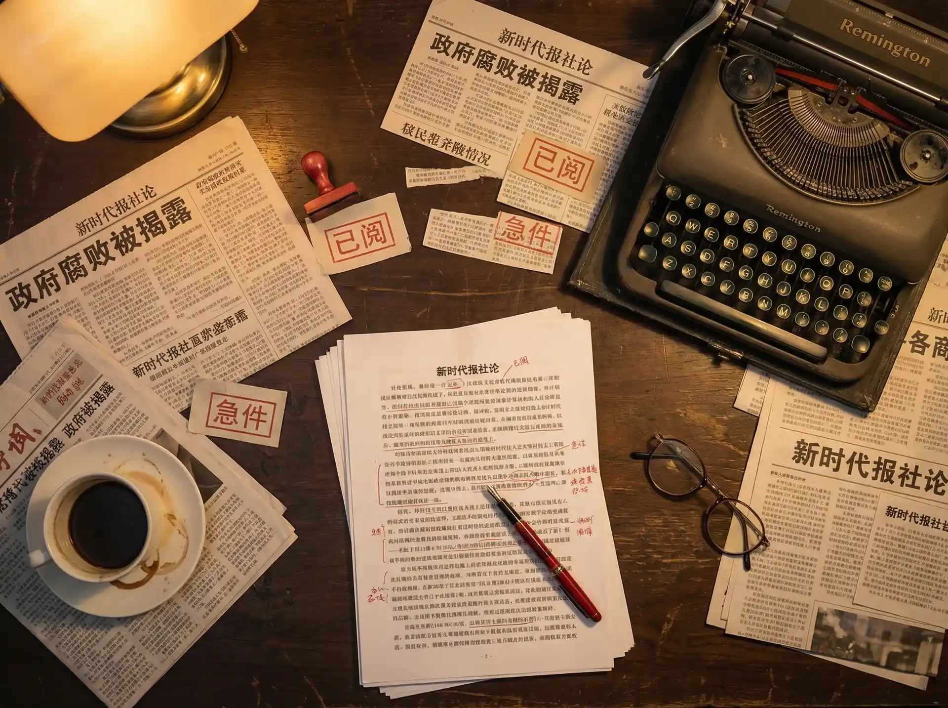 完美体育平台 - 报社编辑部工作场景